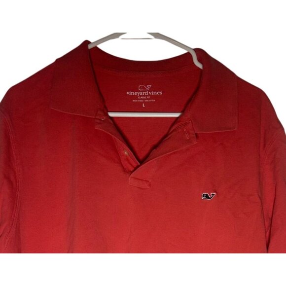 Vineyard Vines Classic Fit Short Sleeve Polo Men's Size Large Salmon Pink in EUC - Picture 2 of 4